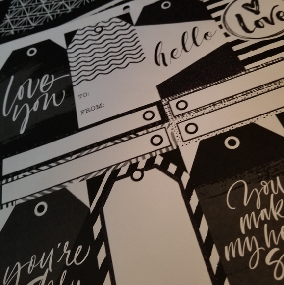 Bundle of (25) Extra Cardstock Paper in Black and White - Picture 2 of 7